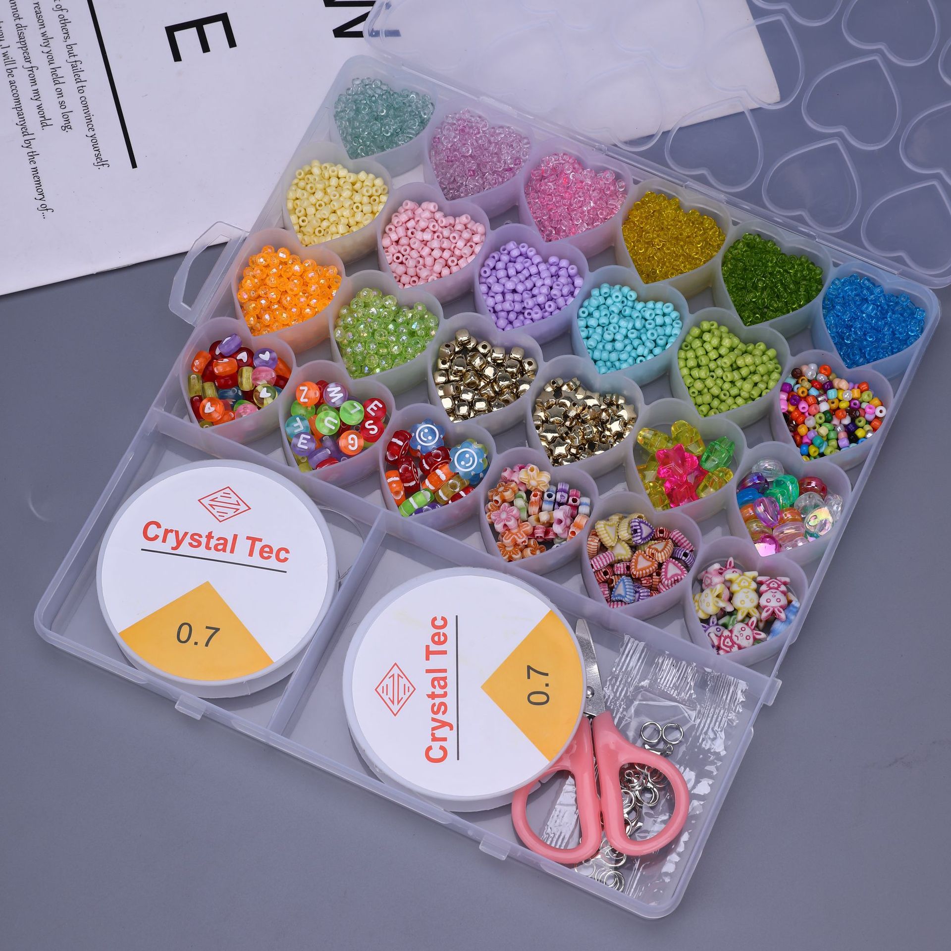 Cuentas de arroz de vidrio DIY cuentas de pintura horneada pequeñas cuentas de color crema hechas a mano gran agujero de color cuentas dispersas accesorios de joyas pulseras