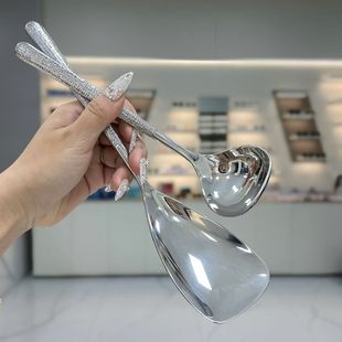 Stainless Steel Hammer Pattern Soup Spoon Dishes Dishes Dishes Spoon Hammer Pattern Spoon Household Spoon Spoon Spoon Restaurant Dishes Spoon Hot Pot Spoon