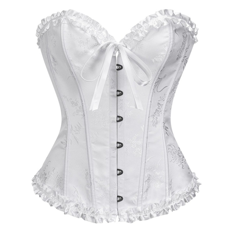 Lace Corset Top with Bust Support, Waist-Cinching Corset, Tummy Control Shapewear, Underwire Shapewear, Plus-Size Shapewear