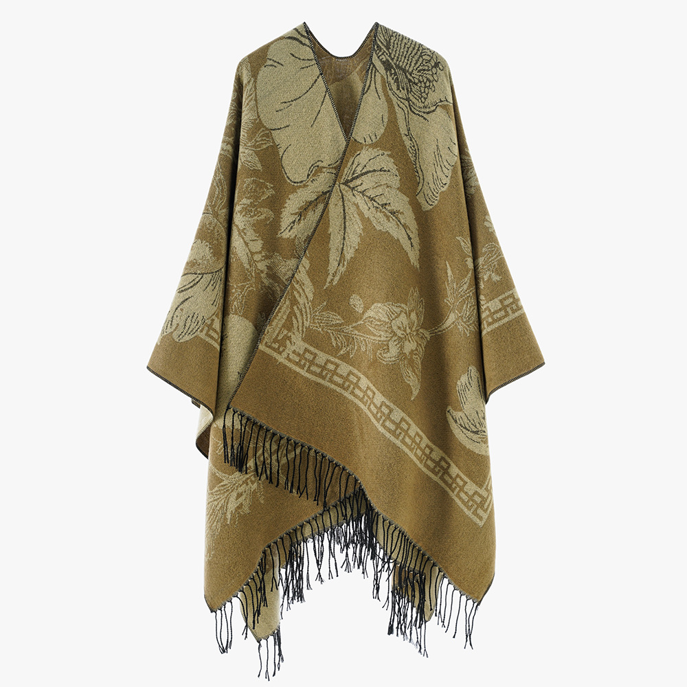Nueva impresión universal otoño y invierno jacquard chal chal imitación de cachemir doble cara chal popular en Europa y América