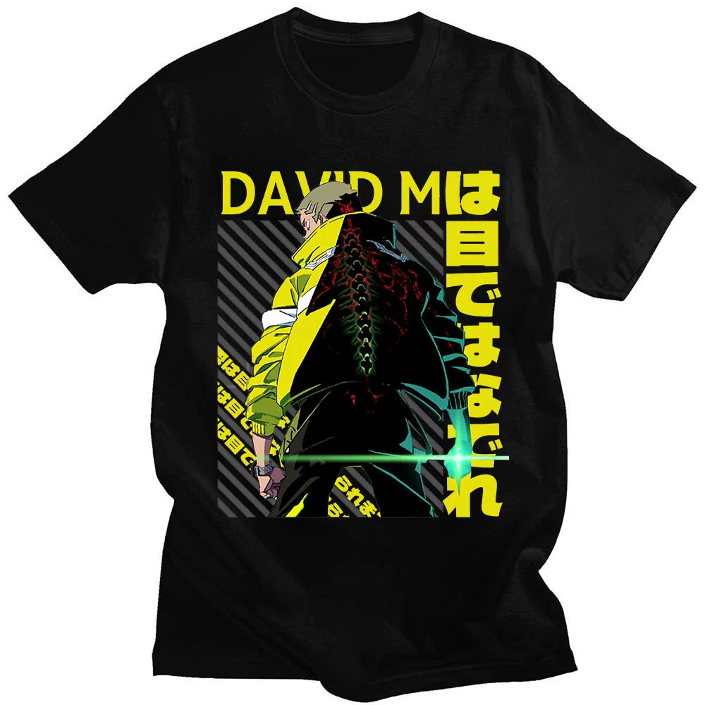 Футболка в японском аниме David Cyberpunk Edgerunners Харадзюку