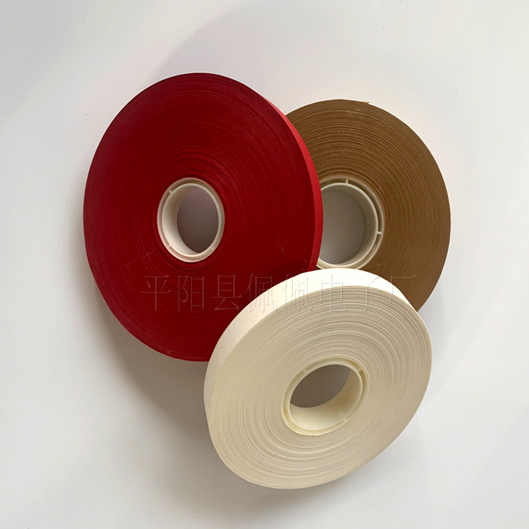 厂家捆扎机束带机棕色白色牛皮热熔束带捆绑纸带工厂印刷打包带