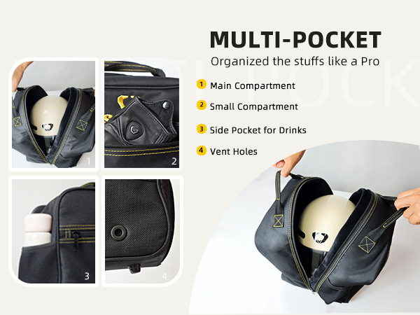 Cross-Border Motorcycle Helmet Protective Bag 900D Oxford Cloth Rear Seat Bag Large Capacity Rear Trunk Bag Waterproof
