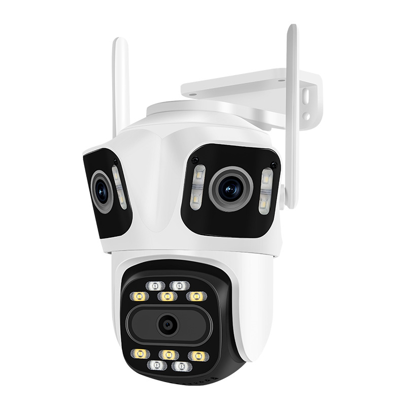 Monitoreo de tres imágenes 360 ° panorámico con visión nocturna de alta definición cámara de monitoreo WiFi inalámbrica doméstica