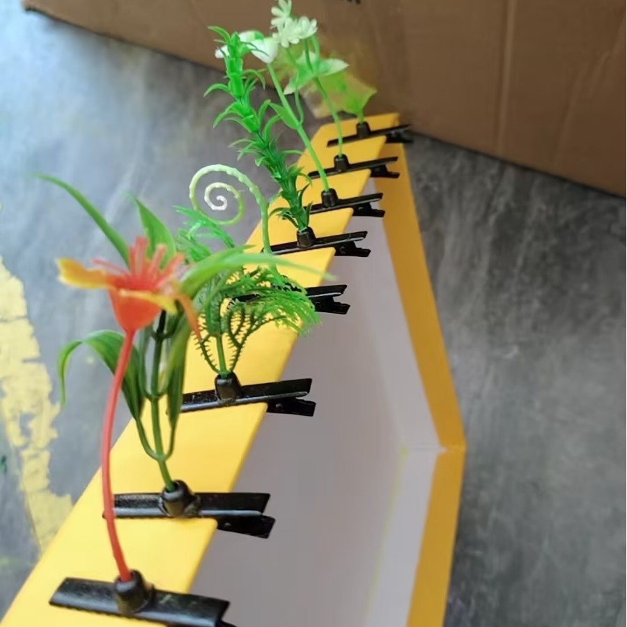 Venta de artefactos de hierba, brote de frijoles, tarjeta de pelo de hierba larga en la cabeza de la flor, imitación de hierba de agua, tiendas de flores al por mayor.