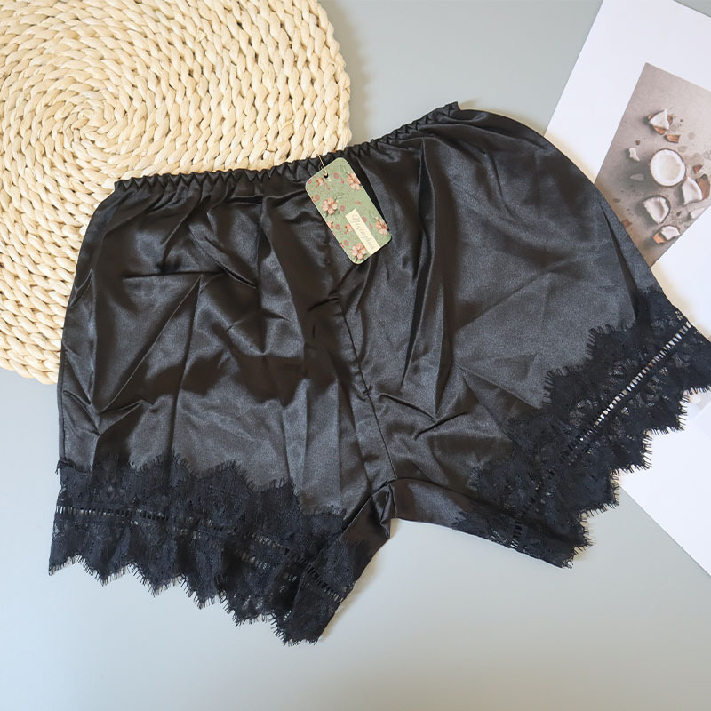 夏季防走光裤可外穿女士睫毛蕾丝三分裤打底裤保险裤宽