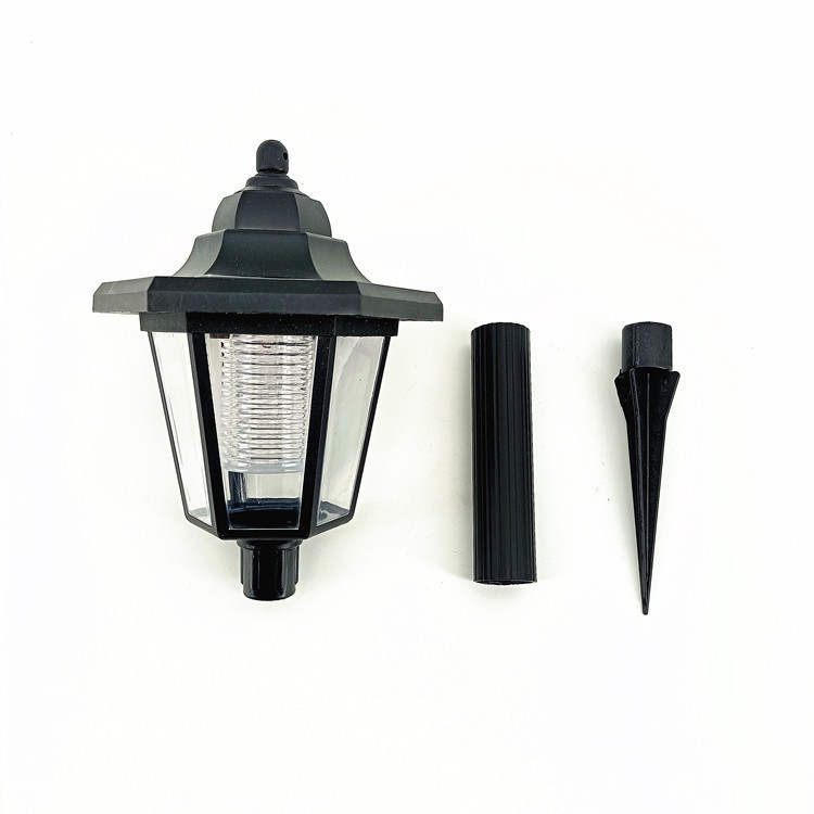 Fábrica suministra luz solar LED de pared de inducción césped patio villa decoración hexagonal paisaje jardín luz exterior