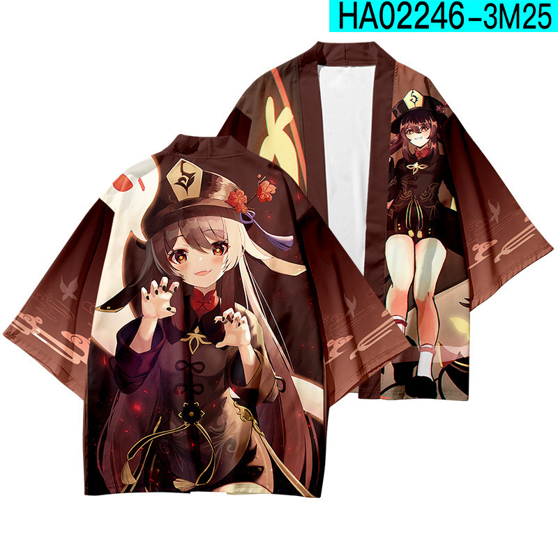 2024 verano anime cosplay dios original Genshin capa Riyue Keli cardigan kimono capa image 39