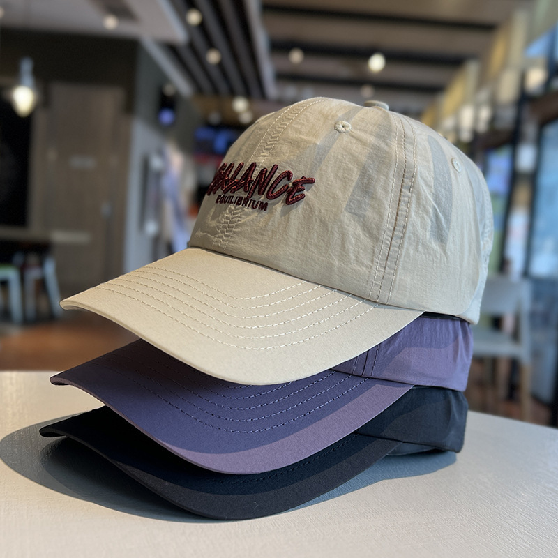 Spring and Summer Thin Quick-Dry Sun Hat for Women, Korean Style Balance Embroidered Soft Top Baseball Cap for Men, Duckbill Cap That Makes the Face Look Smaller Spring and Summer Thin Quick-Dry Sun Hat for Women, Korean Style Balance Embroidered Soft Top Baseball Cap for Men, Duckbill Cap That Makes the Face Look Smaller
