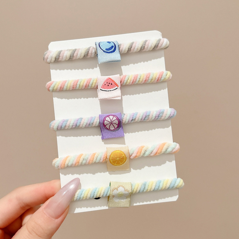 Cuerda de cabeza de oso para mujer, lazo para el cabello de color café de alta calidad, temperamento simple, cuerda para el cabello para niñas, banda de goma elástica alta y duradera