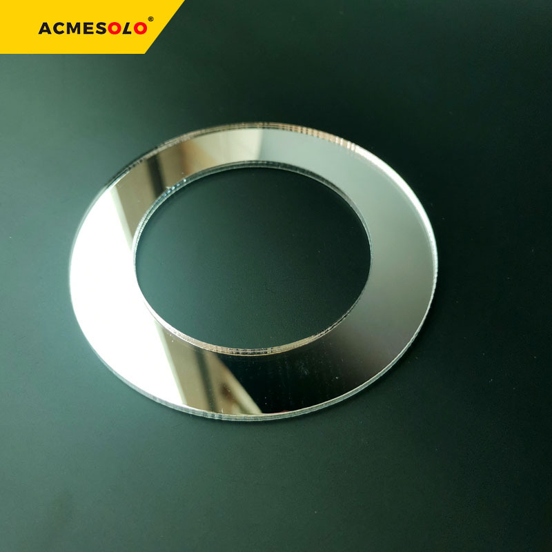 customized Cross border Acrylic a doll transparent base golden silvery decorate Mirror stickers circular panel