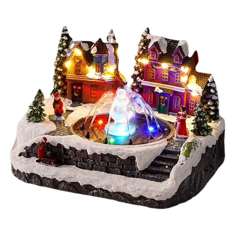 Decoración navideña con efecto de fuente, para casa y fiestas image 1