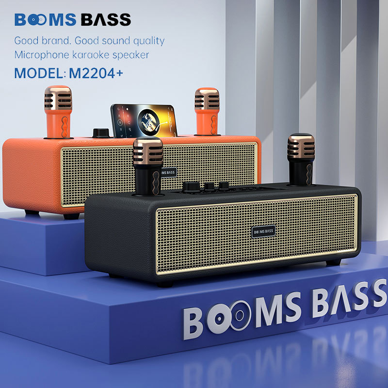 BOOMS BASS M2204 Plug-in Card Wireless Bluetooth Speaker Subwoofer Microphone Small Audio Computer Home