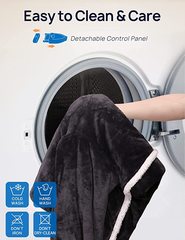 跨境電熱蓋毯可穿戴加熱毯帶袖子法蘭絨羊羔絨電熱毯家用辦公室用