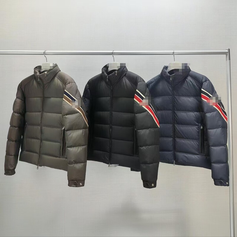 High-end Mengjia winter new down jacket with colorful woven tape on the sleeves, cold-proof and warm, unisex thickened coat