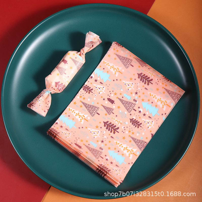 Papel de embalaje de papel de turrón embalaje de papel de caramelo embalaje de papel de turrón papel de caramelo de arroz glutinoso 100 piezas