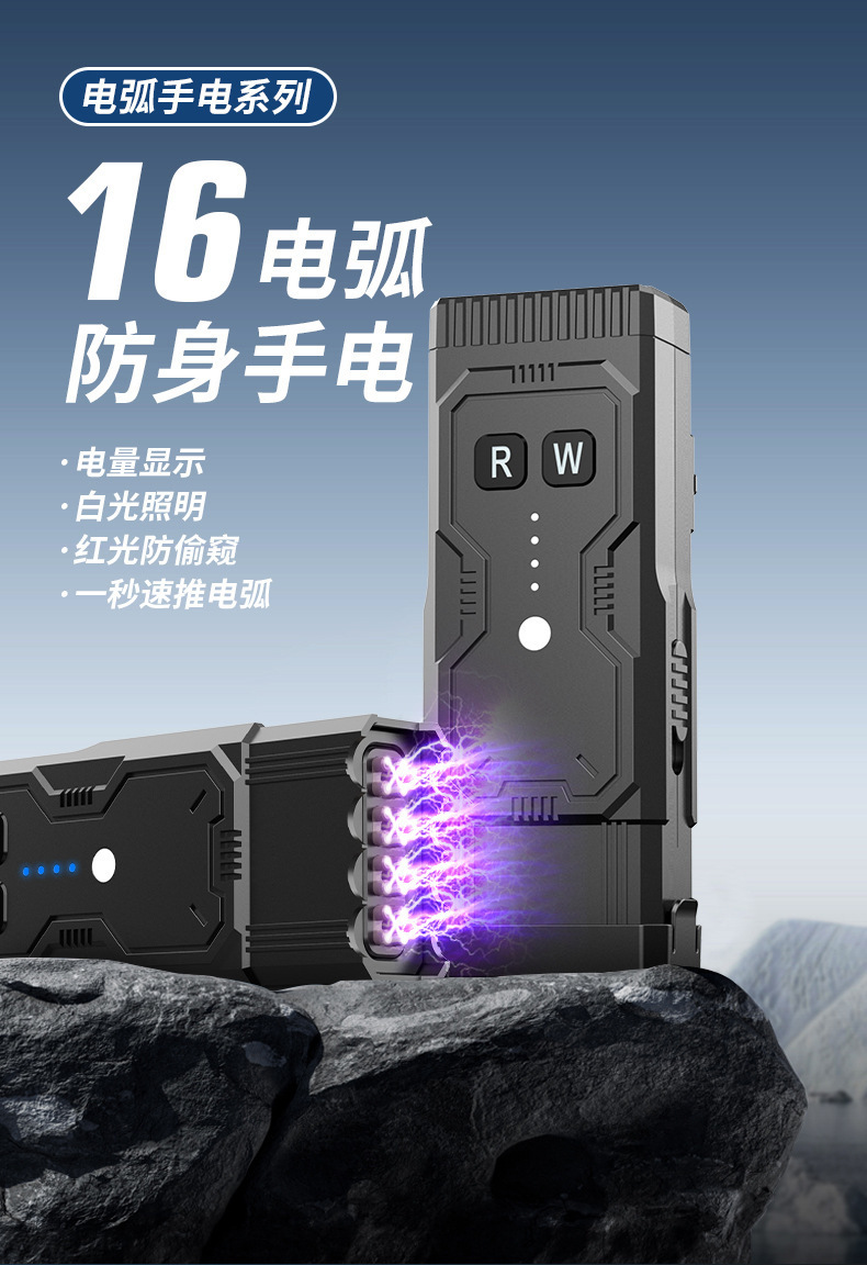 Popular laser flashlight LED high-brightness flashlight 2-in-1 rechargeable long-range zoom outdoor home use infrared