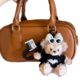 New Shirley May Brownie Strap Pants Bag Pendant Cute Plush Doll Bear Doll Keychain Hanging Ornaments