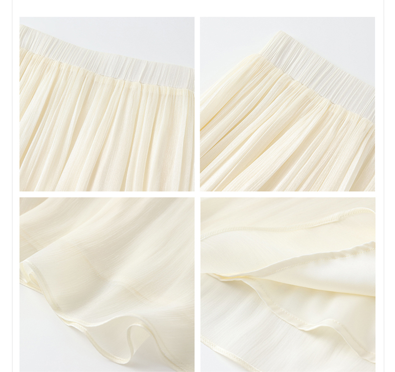 Áo croptop nữ tay ngắn cổ yếm xếp ly đính sequin phối bộ — bộ đồ, nửa váy, Gạo trắng Top chi tiết 19