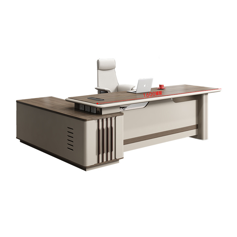 Escritorio de jefe moderno y simple doble gabinete jefe de mesa presidente gerente tablero de escritorio nuevo estilo moderno y simple