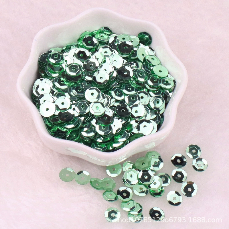 6mm серебристый с ажурной подошвой sequins, ярко светящийся лазерный круглый вогнутый планшет DIY пошив одежды вспомогательные материалы аксессуары