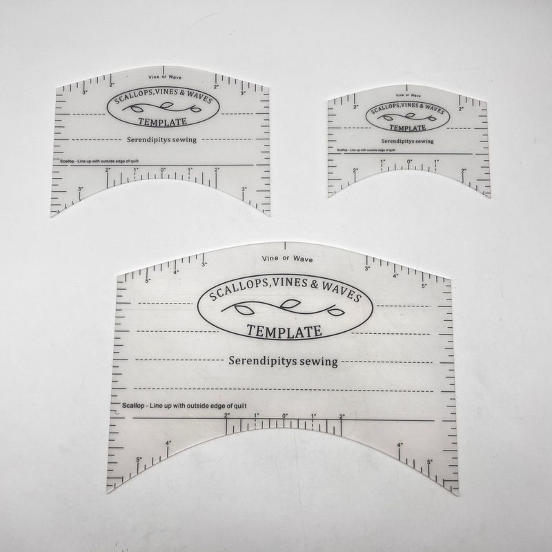 アパレルデザイン定規 アクリル90 ° 特殊形状縫製パッチワーク定規、布をカットするためのダブルストリップ定規、パッチワークテンプレートコレクション|undefined