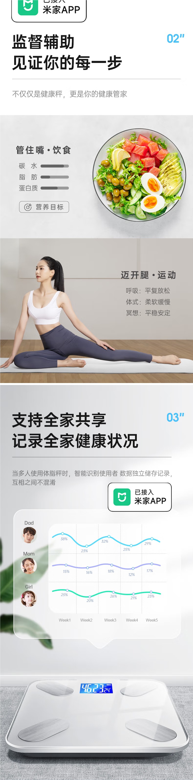 Household height electronic scale, small rechargeable body fat scale, weight loss family weighing meter, human body scale, intelligent charging undefined