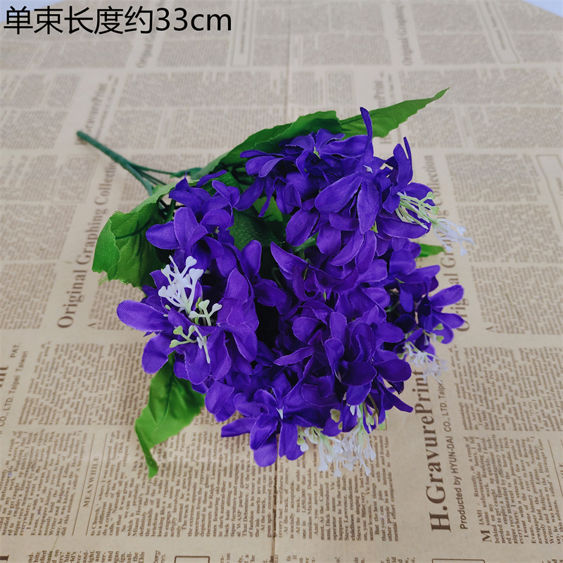 Venta al por mayor de flores artificiales jacinto lavanda nuevo listado venta directa de fábrica 5 horquillas jacinto de 5 cabezas