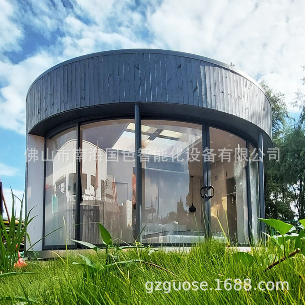 Casa de madera redonda espacio cápsula B & B cielo estrellado tienda de campaña casa turística lugar escénico móvil al aire libre anti-corrosión Villa