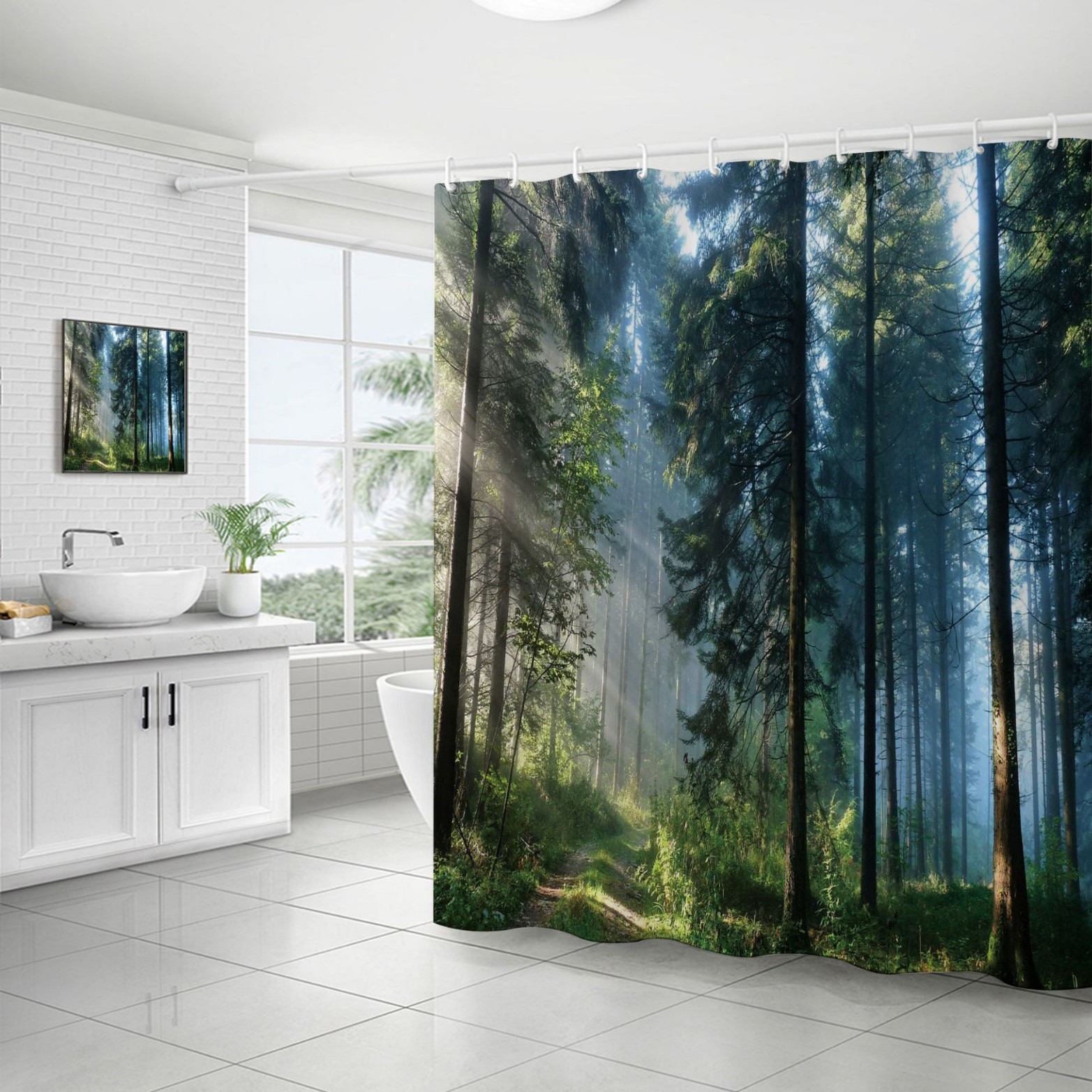 Waterproof curtain, 3D digital printing service, polyester
