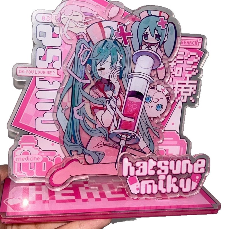 Xiaohongshuと同じスタイルの初音ミク周辺アクリルミクスタンドデスクトップオーナメント、見栄えが良く、友人や親友に贈ることができます。|undefined