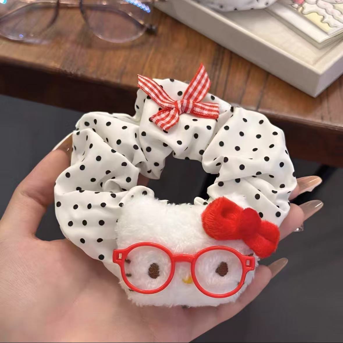 폴카 도트 레드 안경 KT