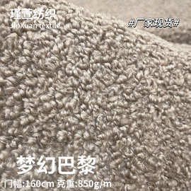 仿羊毛卷颗粒绒小卷曲绒面料服装鞋帽玩偶箱包布料暖绒卷面料批发