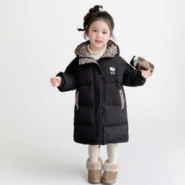 女童加厚棉服冬装洋气儿童宝宝保暖两面穿外套韩版冬季中长款棉衣