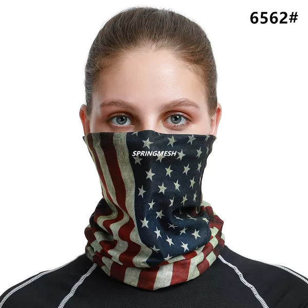 Sun protection face mask, outdoor hiking sunshade, UV-resistant camouflage multi-functional seamless magic headscarf