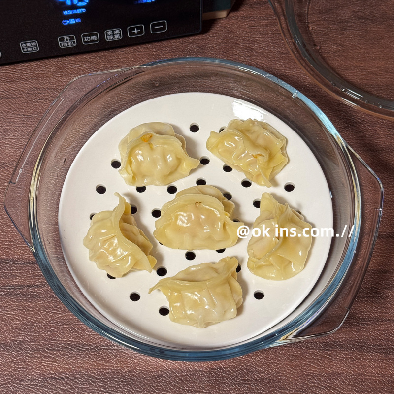 微波炉陶瓷多孔蒸盘厨房耐高温蒸鱼蒸盘家用蒸格沥水盘圆形饺子盘|undefined