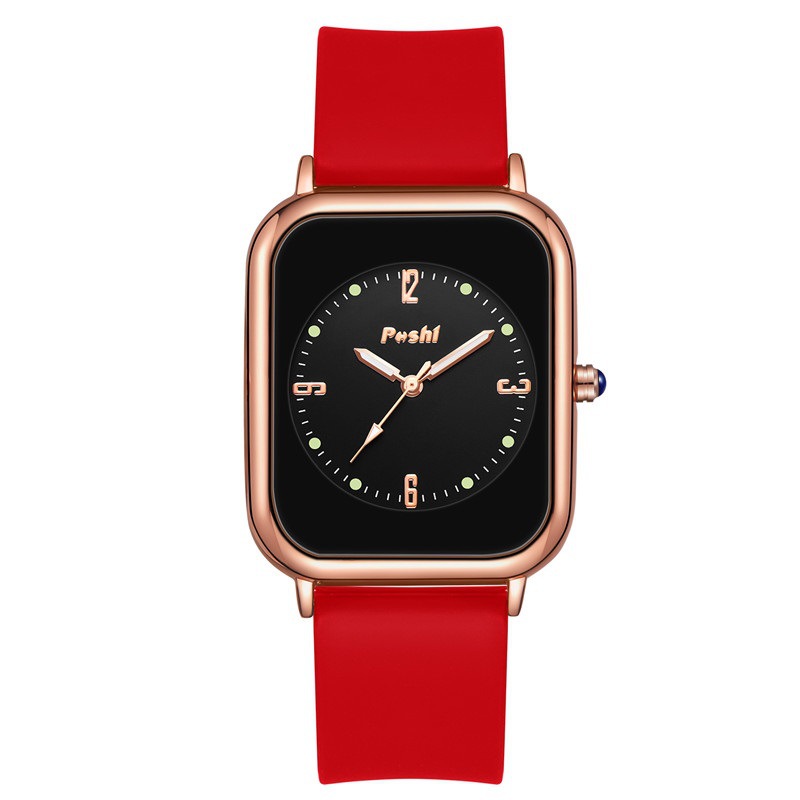 POSHI nuevo reloj de mujer de moda de mujer simple nicho temperamento estudiante hombres y mujeres de cuarzo electrónico pequeño reloj cuadrado