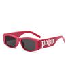 Fuchsia advanced sunglasses, retro glasses with letters, high-quality style, European style