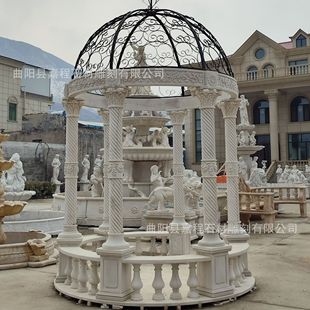 Round Pavilion Baoding Pavilion cap stainless steel casting European-style iron dome landscape Pavilion top cover community outdoor pavilion cap
