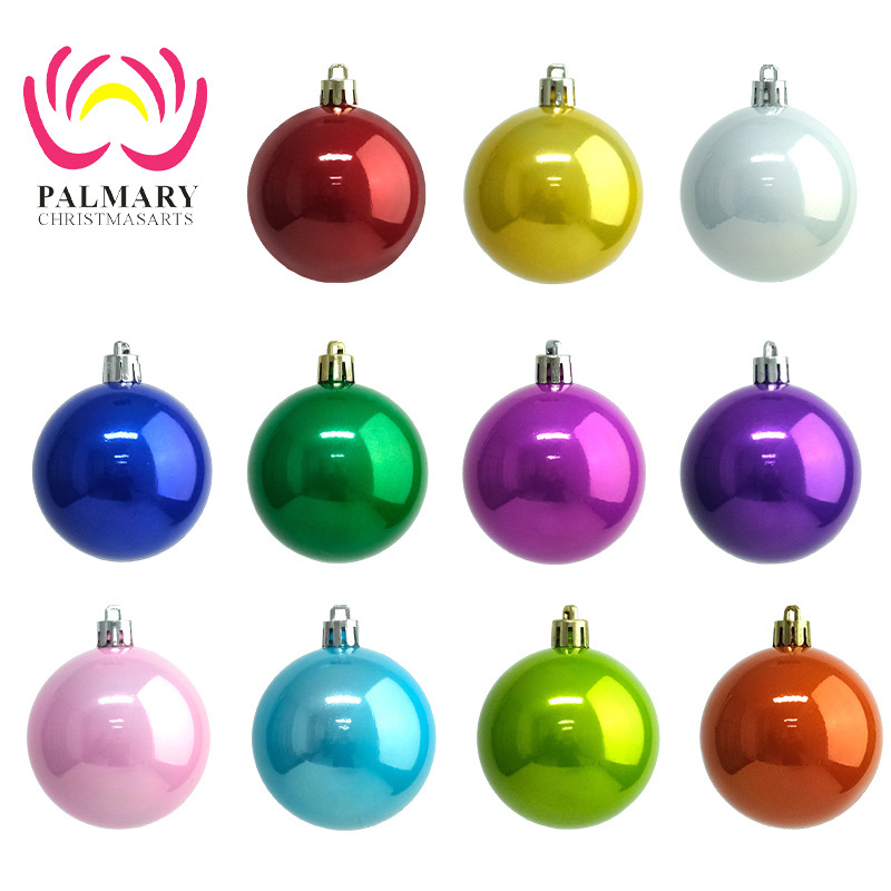 Christmas Decoration Supplies Bulk Pearlescent Balls Plastic Window Christmas Tree Balls Decorative Balls Hanging Ornaments Store Party Small Balls