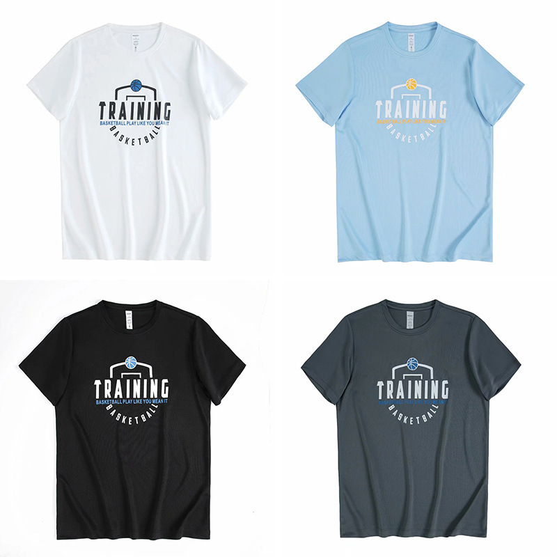 New Basketball T-shirt Men's Short-sleeved Quick-drying Shooting Training Clothing Sports Loose Casual Running Top Summer Thin T-shirt