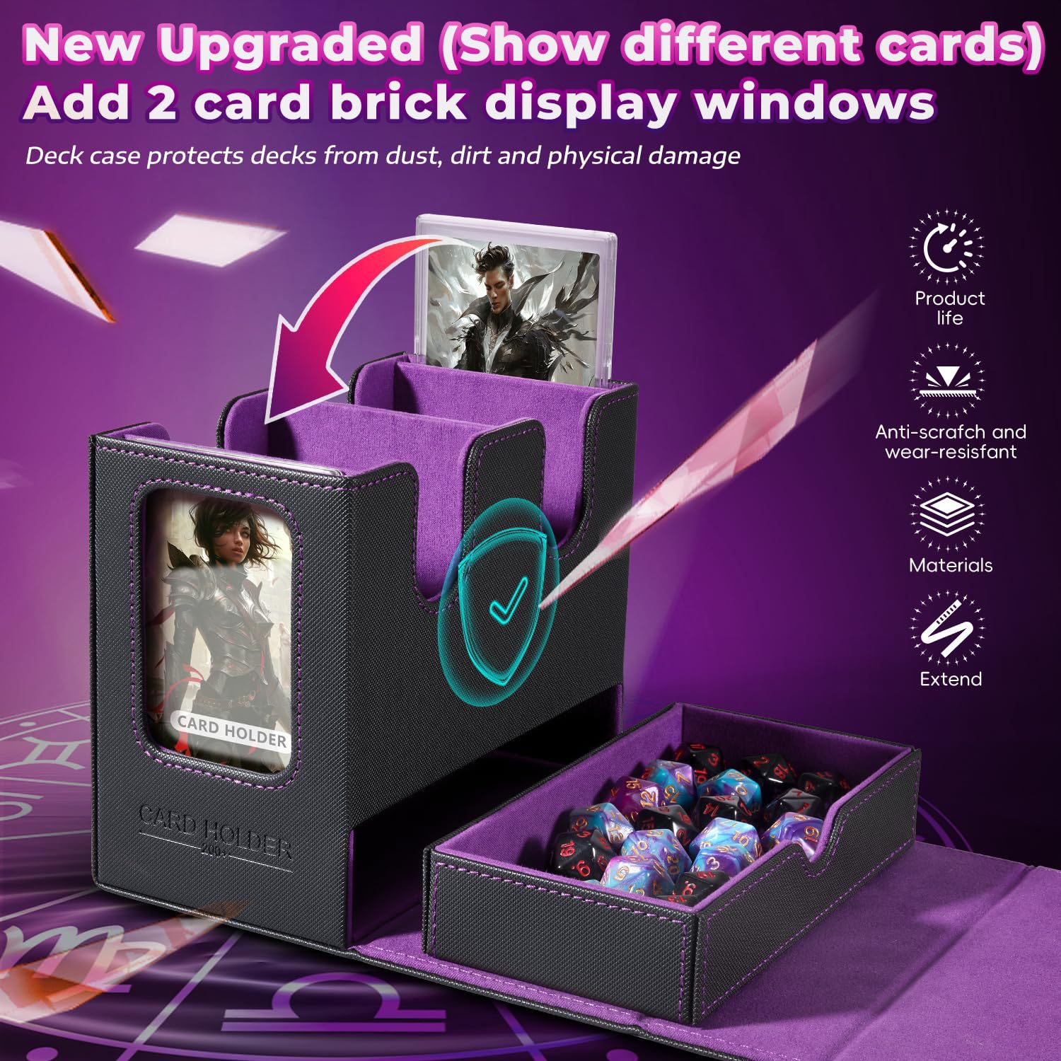 Export-quality High-end PU Leather 260+ Game Magic: The Gathering Multi-window Box, Card Storage Box_voghion.com