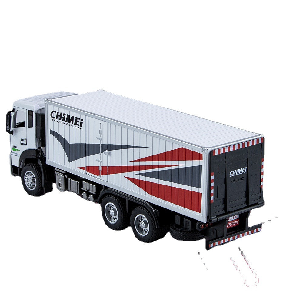 Modelo de camión de transporte de contenedores a escala 1:32, simulación en aleación con sonido y luz, camión de contenedores de Chenghai, producto original de súper origen, envío directo.