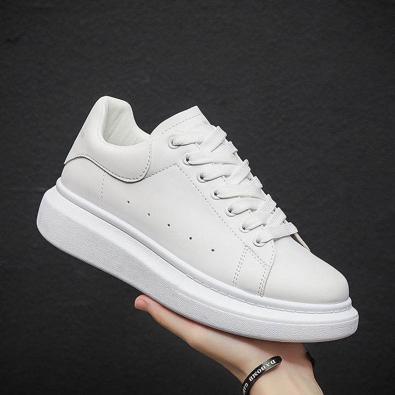2022 Autumn New McQueen White Shoes Men's Korean Version Of The Wild Trend Casual Thick-soled Increased Couple Sports Shoes