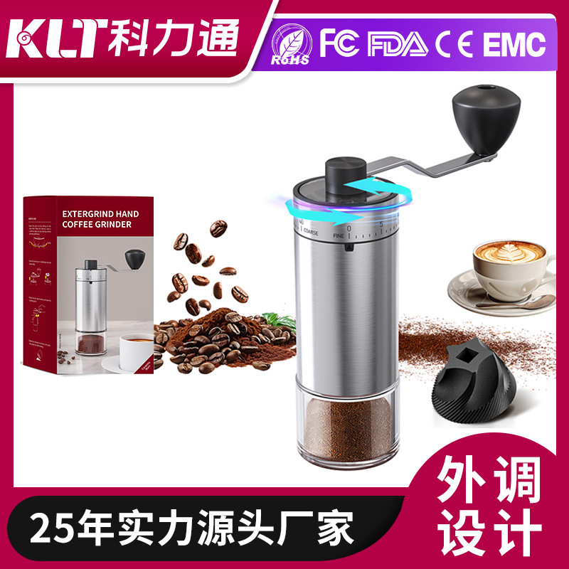 Stainless Steel High-End Coffee Equipment Hand Grinder Coffee Bean Grinder Household Small Hand Grinder Coffee Machine