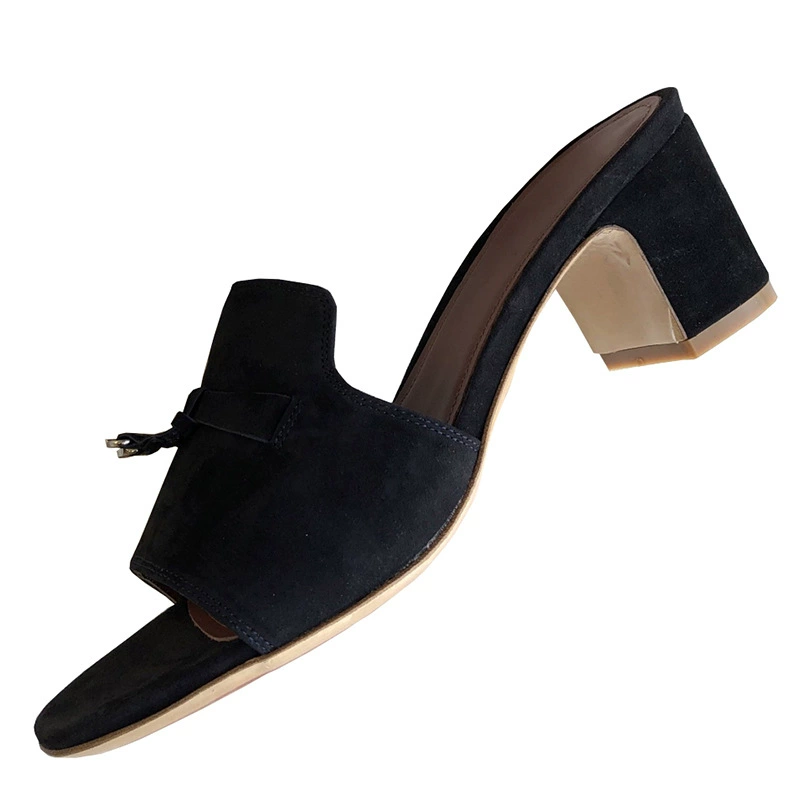 Slippers, pendant with tassels with a strap, sandals