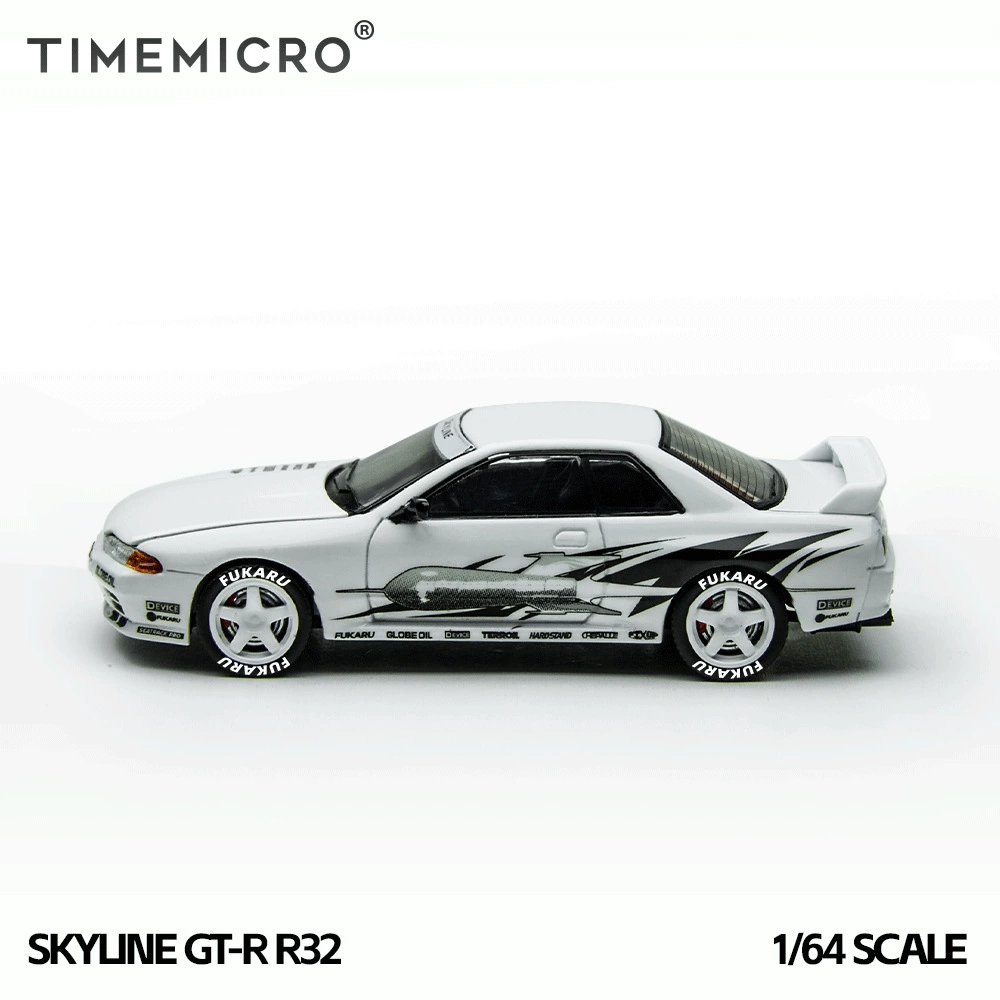 Модель автомобиля 1:64 Skyline GT-R R32 Los Santo Drift, литая модель (алюминиевый сплав)