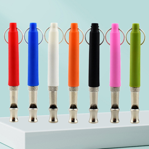 Ultrasonic whistle manufacturer cross-border supply adjustable dog whistle dog training device with lanyard pet stainless steel dog training whistle