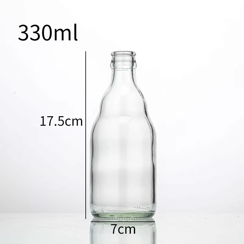 茶色の醸造ビールガラス飲料瓶冷抽出コーヒーガラス瓶豆乳ソーダ果酒飲料ガラス空瓶|undefined