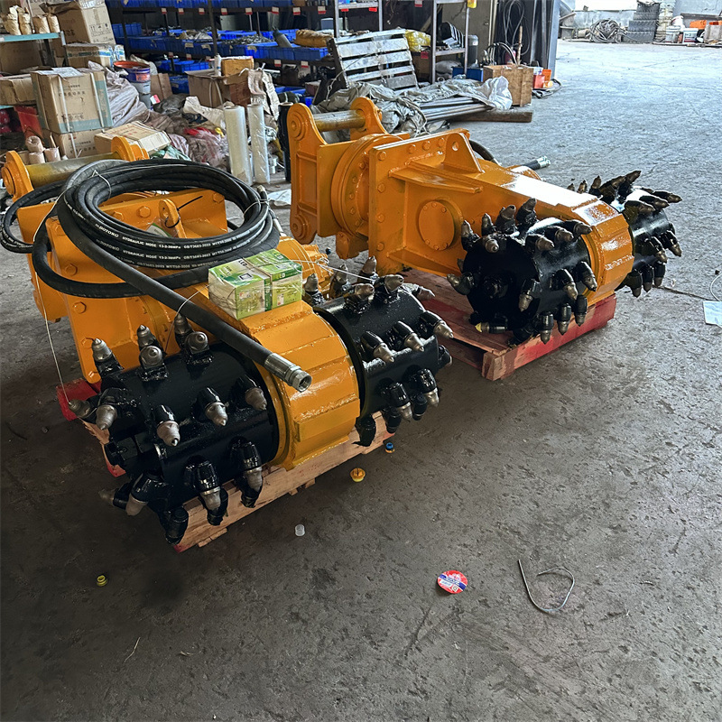 360度旋转纵向铣挖机挖机 隧道掘进混凝土铣刨头横向铣挖头掘进机